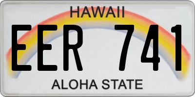HI license plate EER741