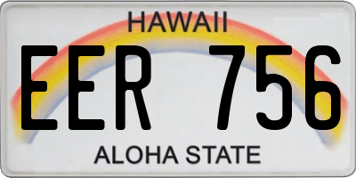 HI license plate EER756