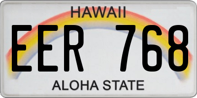 HI license plate EER768
