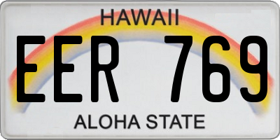 HI license plate EER769