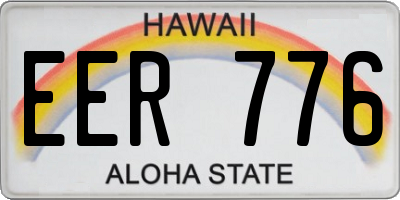 HI license plate EER776