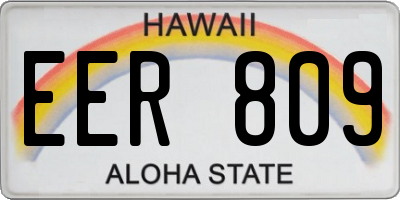 HI license plate EER809