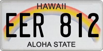 HI license plate EER812