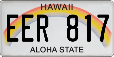 HI license plate EER817