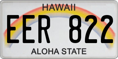 HI license plate EER822