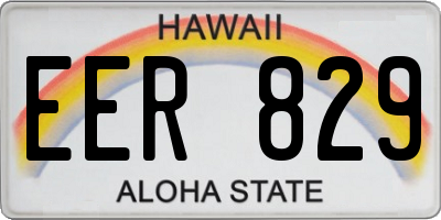 HI license plate EER829