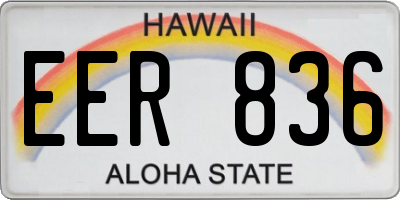 HI license plate EER836