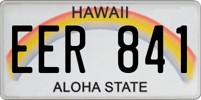 HI license plate EER841