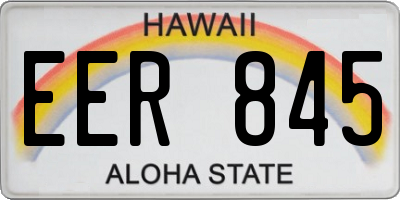HI license plate EER845