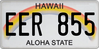 HI license plate EER855