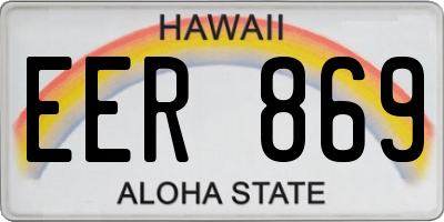 HI license plate EER869