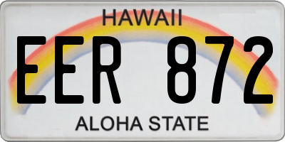 HI license plate EER872