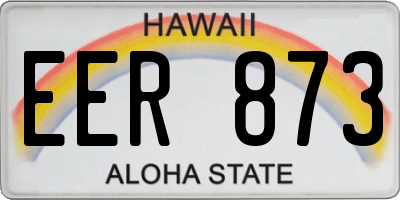 HI license plate EER873
