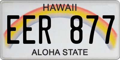 HI license plate EER877