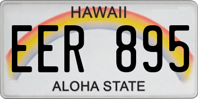 HI license plate EER895