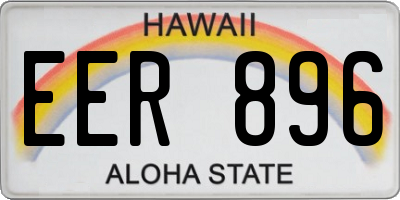 HI license plate EER896