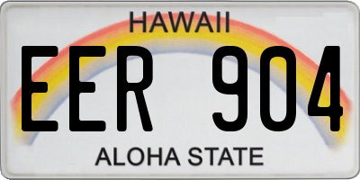 HI license plate EER904