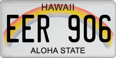 HI license plate EER906