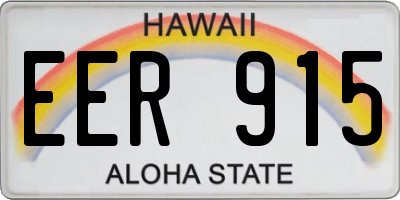 HI license plate EER915