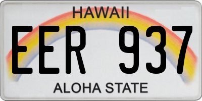 HI license plate EER937