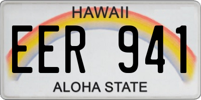 HI license plate EER941