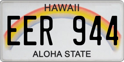 HI license plate EER944