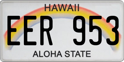 HI license plate EER953