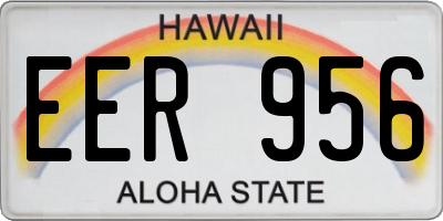 HI license plate EER956