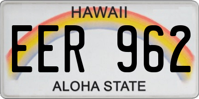 HI license plate EER962