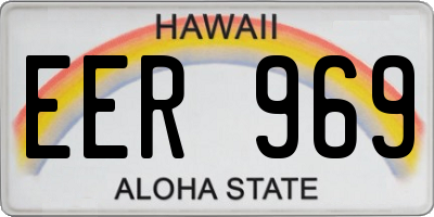 HI license plate EER969