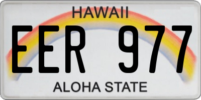HI license plate EER977