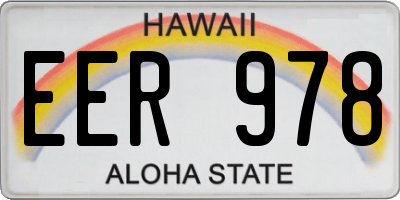 HI license plate EER978
