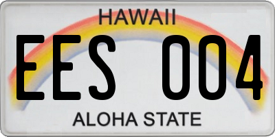 HI license plate EES004