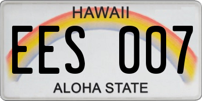 HI license plate EES007