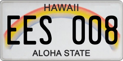 HI license plate EES008