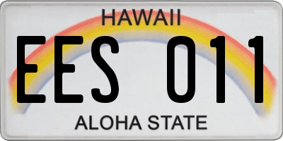HI license plate EES011