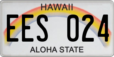 HI license plate EES024