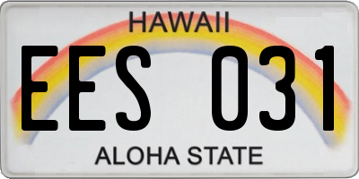 HI license plate EES031