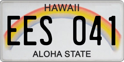 HI license plate EES041