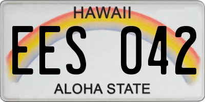 HI license plate EES042