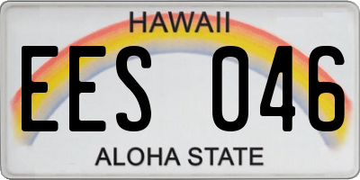 HI license plate EES046