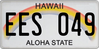 HI license plate EES049