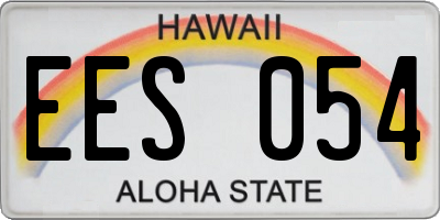 HI license plate EES054