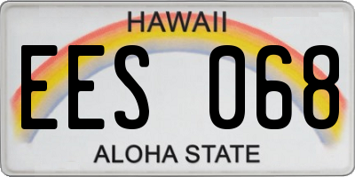 HI license plate EES068