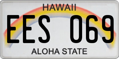 HI license plate EES069