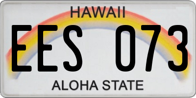 HI license plate EES073