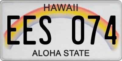 HI license plate EES074