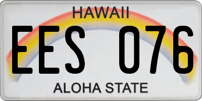HI license plate EES076