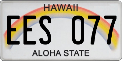 HI license plate EES077