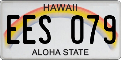 HI license plate EES079